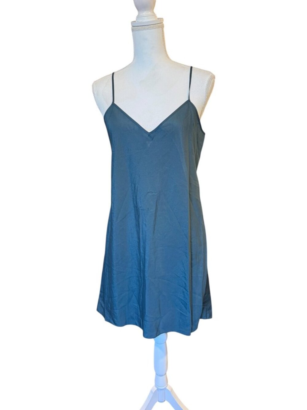Cinq À Sept Blue V-Neck Slip Dress Size 8